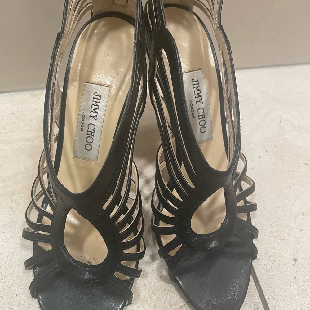 Jimmy Choo Leather Slingback Sandals